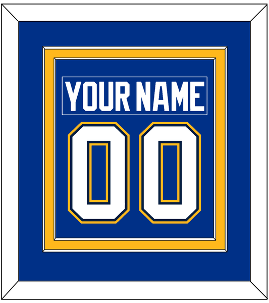 St. Louis Nameplate & Number (Back) Combined - Alternate Blue - Signature Tier 3