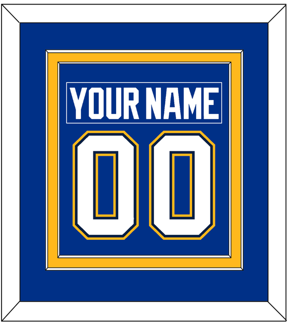 St. Louis Nameplate & Number (Back) Combined - Home Blue - Double Mat 3
