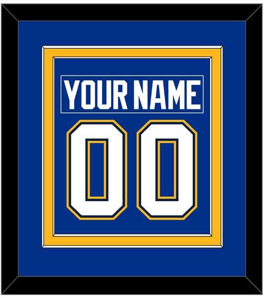 St. Louis Nameplate & Number (Back) Combined - Alternate Blue - Signature Tier 3