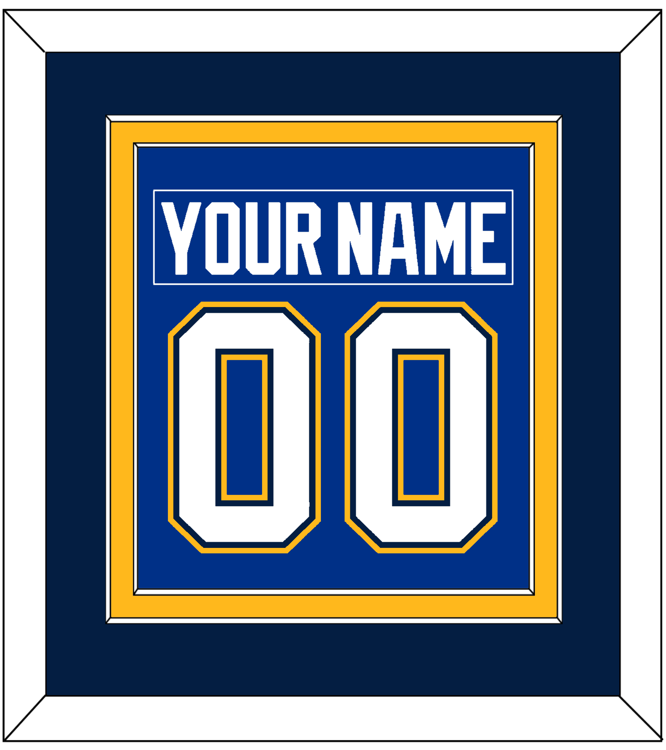 St. Louis Nameplate & Number (Back) Combined - Alternate Blue - Signature Tier 4