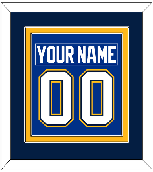 St. Louis Nameplate & Number (Back) Combined - Alternate Blue - Signature Tier 4