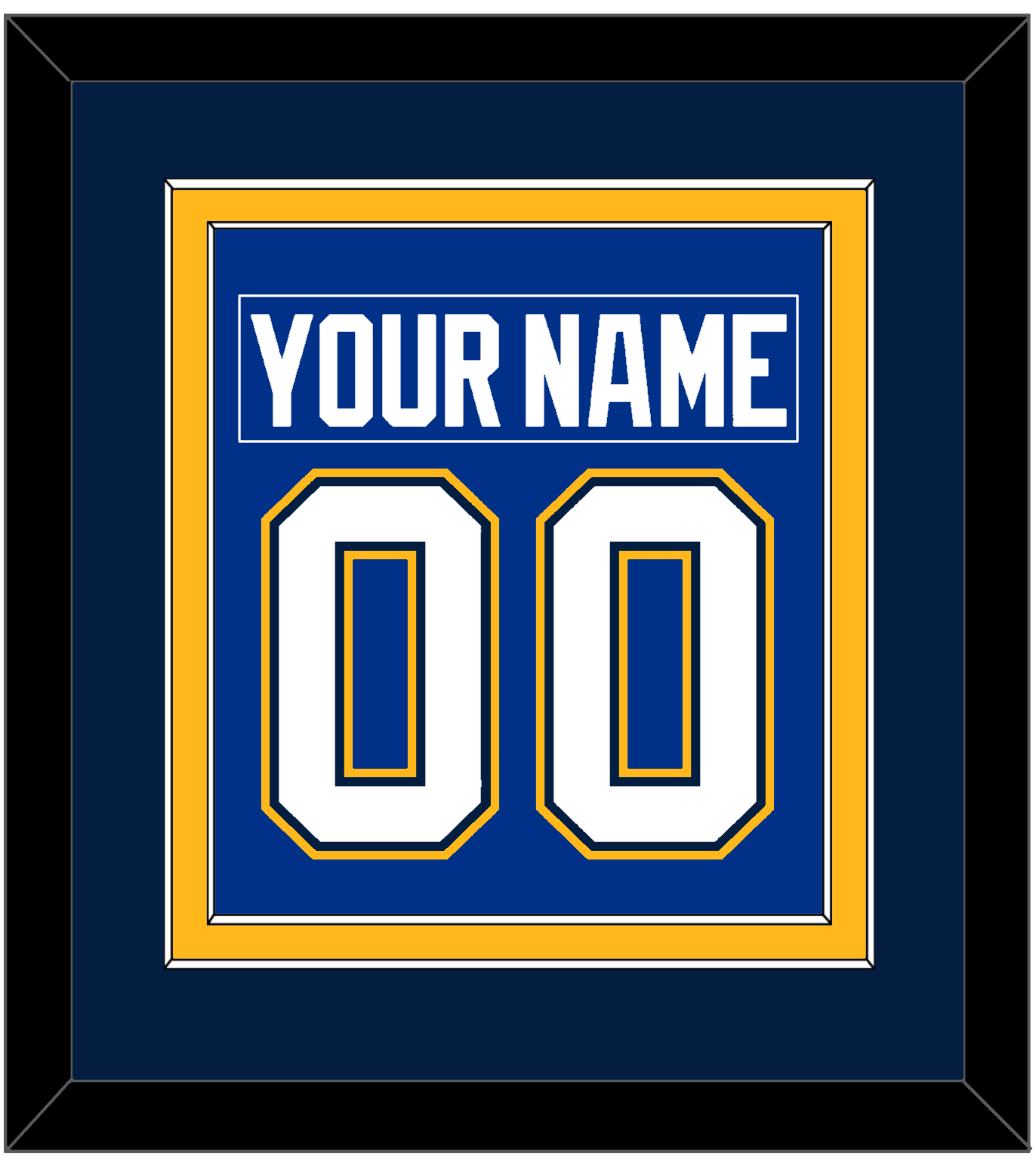St. Louis Nameplate & Number (Back) Combined - Alternate Blue - Signature Tier 4