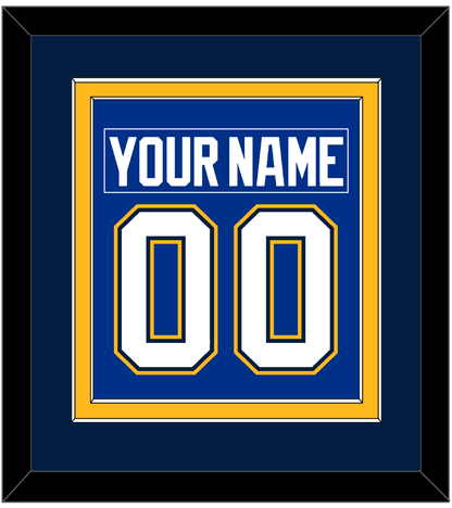 St. Louis Nameplate & Number (Back) Combined - Alternate Blue - Signature Tier 4