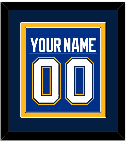 St. Louis Nameplate & Number (Back) Combined - Alternate Blue - Signature Tier 4