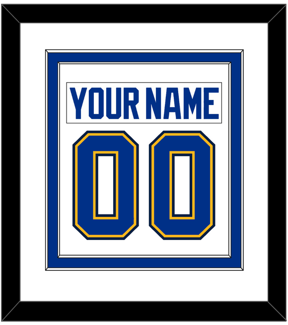 St. Louis Nameplate & Number (Back) Combined - Road White - Double Mat 1