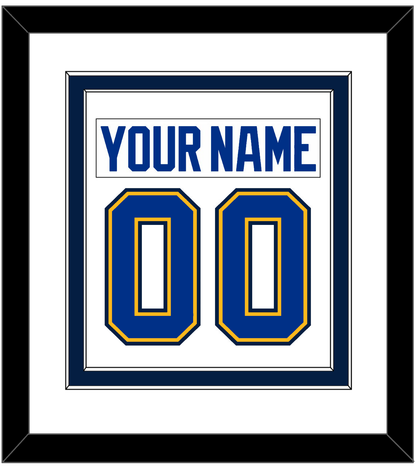 St. Louis Nameplate & Number (Back) Combined - Road White (2014-2017) - Signature Tier 2