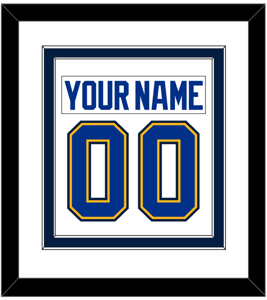 St. Louis Nameplate & Number (Back) Combined - Road White (2017-2025) - Signature Tier 2