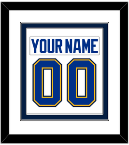 St. Louis Nameplate & Number (Back) Combined - Road White - Double Mat 2