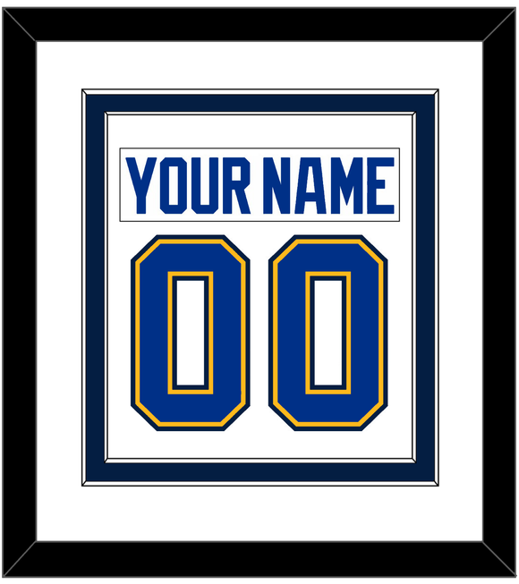St. Louis Nameplate & Number (Back) Combined - Road White - Double Mat 2