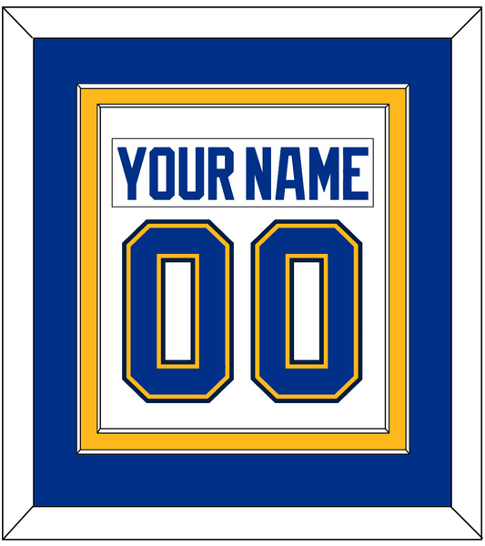 St. Louis Nameplate & Number (Back) Combined - Road White (2017-2025) - Signature Tier 3