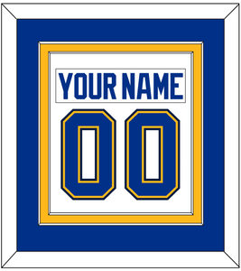 St. Louis Nameplate & Number (Back) Combined - Road White - Double Mat 3