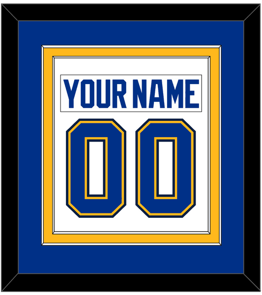 St. Louis Nameplate & Number (Back) Combined - Road White (2017-2025) - Signature Tier 3