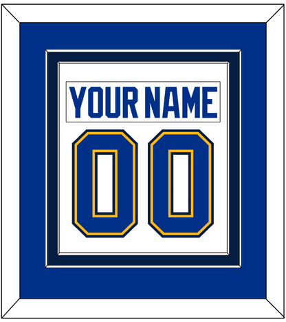 St. Louis Nameplate & Number (Back) Combined - Road White (2017-2025) - Signature Tier 4