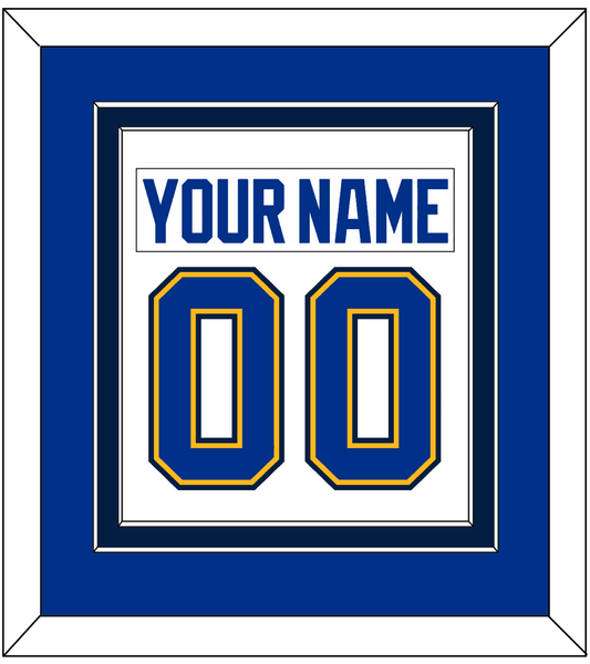 St. Louis Nameplate & Number (Back) Combined - Road White (2017-2025) - Signature Tier 4