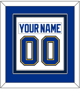 St. Louis Nameplate & Number (Back) Combined - Road White - Double Mat 4