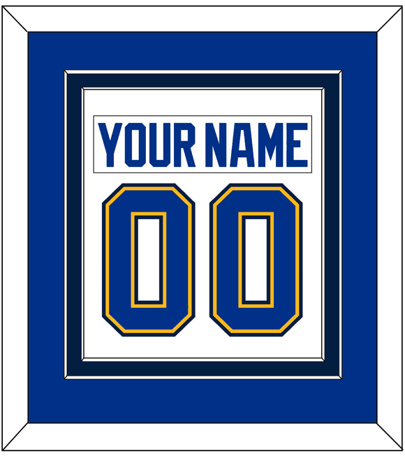 St. Louis Nameplate & Number (Back) Combined - Road White - Double Mat 4