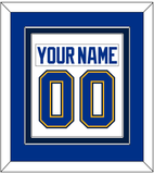 St. Louis Nameplate & Number (Back) Combined - Road White - Double Mat 4