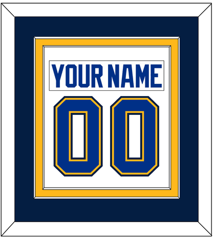 St. Louis Nameplate & Number (Back) Combined - Road White (2017-2025) - Signature Tier 5
