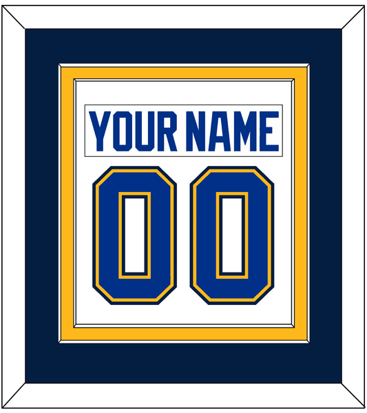 St. Louis Nameplate & Number (Back) Combined - Road White (2017-2025) - Signature Tier 5