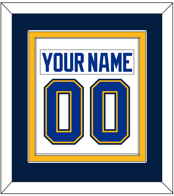 St. Louis Nameplate & Number (Back) Combined - Road White - Double Mat 5