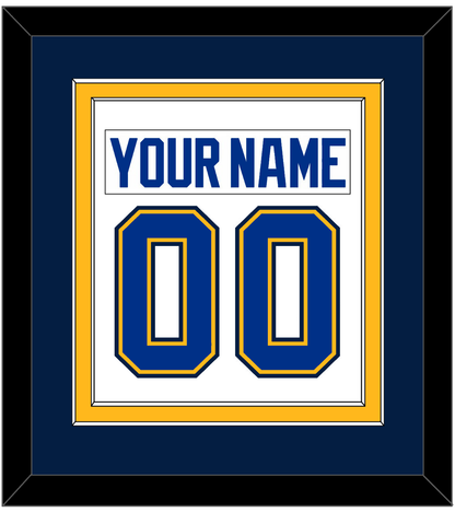 St. Louis Nameplate & Number (Back) Combined - Road White (2017-2025) - Signature Tier 5