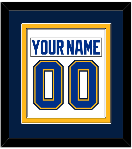 St. Louis Nameplate & Number (Back) Combined - Road White (2017-2025) - Signature Tier 5