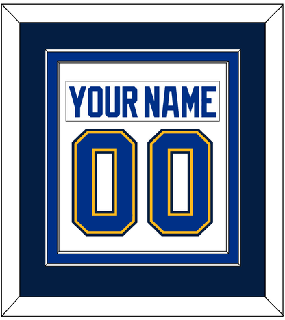 St. Louis Nameplate & Number (Back) Combined - Road White (2014-2017) - Signature Tier 6