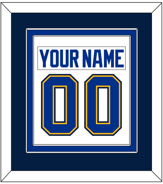 St. Louis Nameplate & Number (Back) Combined - Road White (2017-2025) - Signature Tier 6