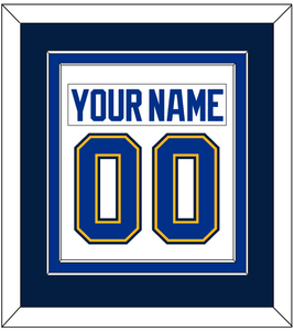 St. Louis Nameplate & Number (Back) Combined - Road White - Double Mat 6