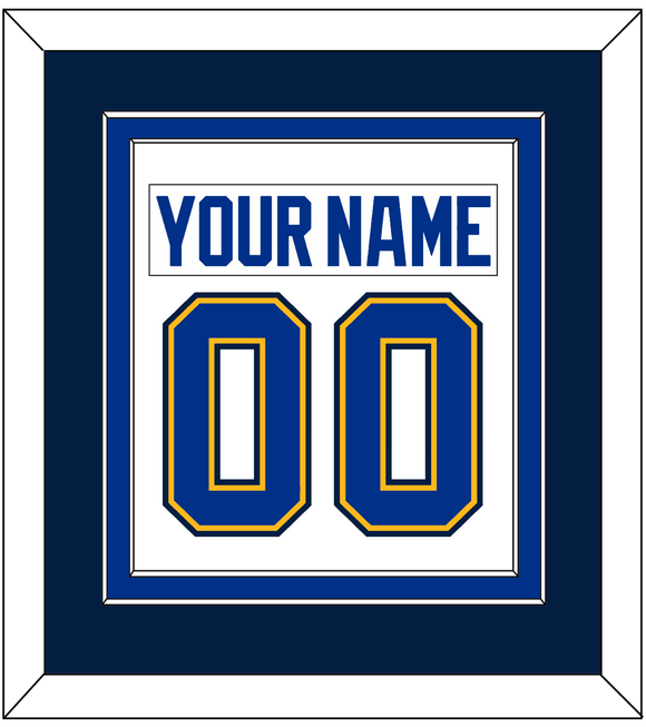 St. Louis Nameplate & Number (Back) Combined - Road White - Double Mat 6