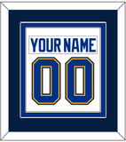 St. Louis Nameplate & Number (Back) Combined - Road White - Double Mat 6