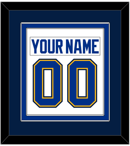 St. Louis Nameplate & Number (Back) Combined - Road White (2014-2017) - Signature Tier 6
