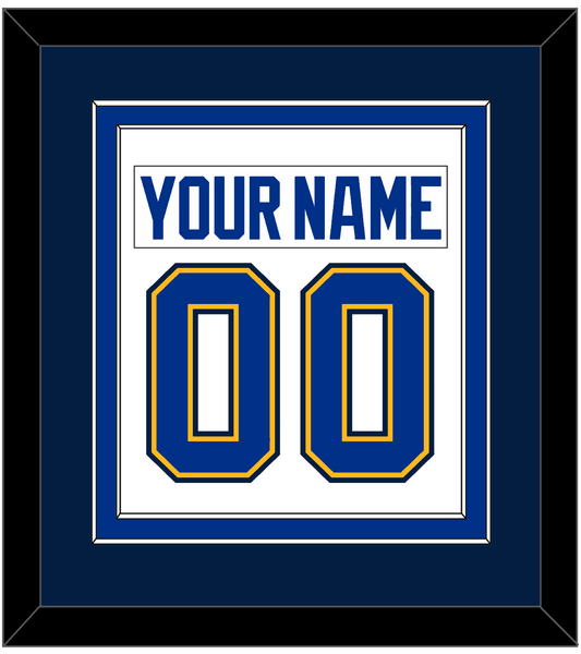 St. Louis Nameplate & Number (Back) Combined - Road White (2017-2025) - Signature Tier 6