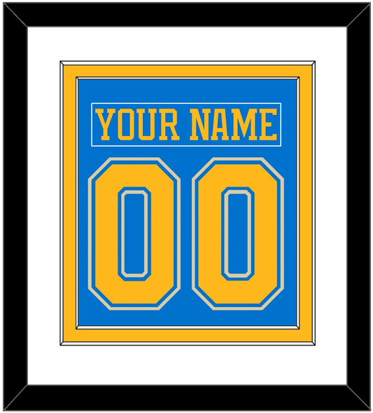 St. Louis Nameplate & Number (Back) Combined - Alternate Blue (2018-2025) - Signature Tier 1
