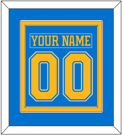 St. Louis Nameplate & Number (Back) Combined - Alternate Blue (2018-2025) - Signature Tier 2