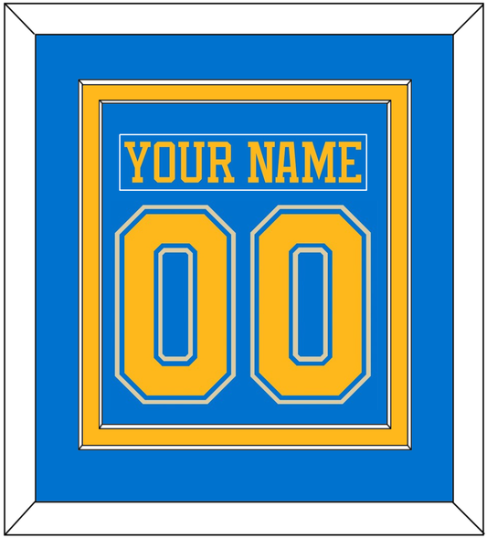 St. Louis Nameplate & Number (Back) Combined - Alternate Blue (2018-2025) - Signature Tier 2