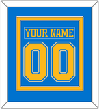 St. Louis Nameplate & Number (Back) Combined - Alternate Blue (2018-2025) - Double Mat 2