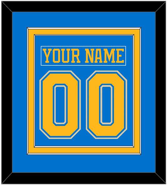 St. Louis Nameplate & Number (Back) Combined - Alternate Blue (2018-2025) - Signature Tier 2