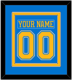 St. Louis Nameplate & Number (Back) Combined - Alternate Blue (2018-2025) - Double Mat 2