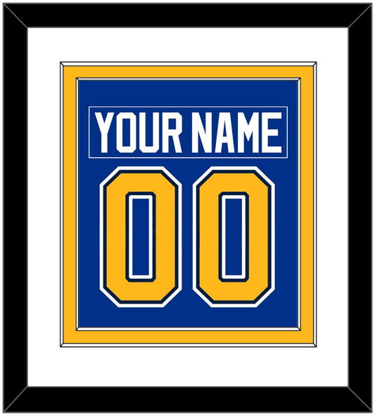 St. Louis Nameplate & Number (Back) Combined - Home Blue (2007-2014) - Signature Tier 1