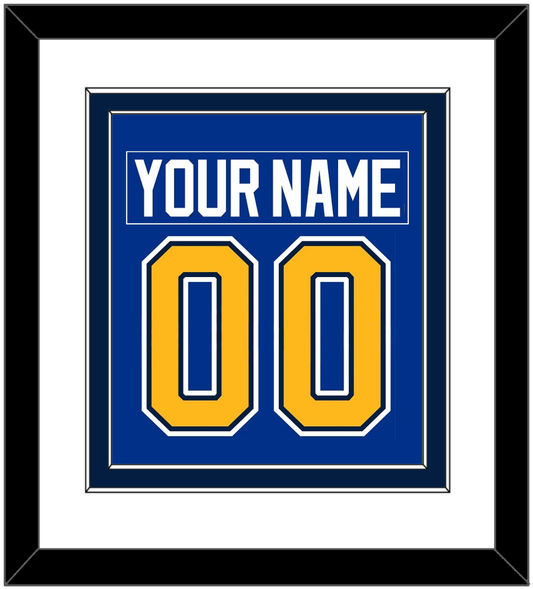 St. Louis Nameplate & Number (Back) Combined - Home Blue (2007-2014) - Signature Tier 2