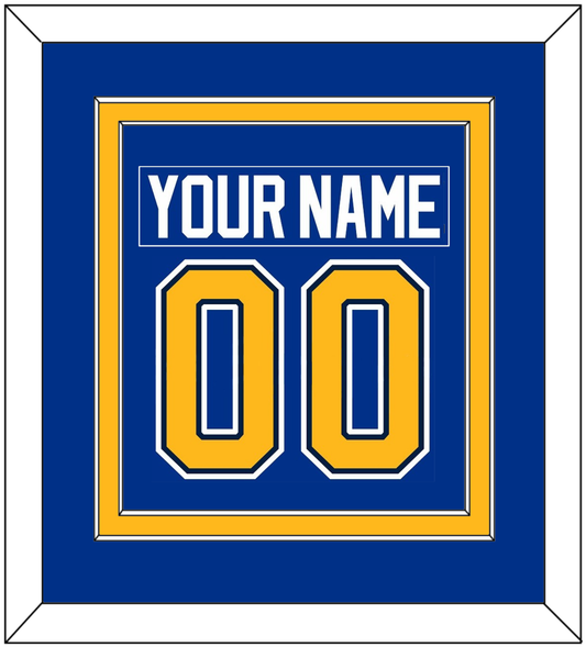 St. Louis Nameplate & Number (Back) Combined - Home Blue (2007-2014) - Signature Tier 3