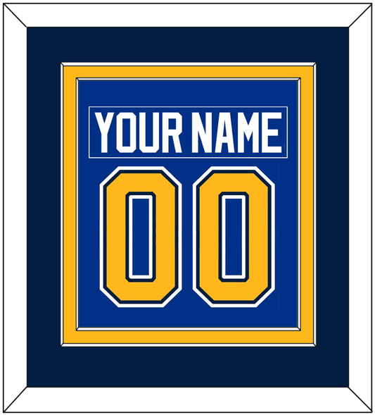 St. Louis Nameplate & Number (Back) Combined - Home Blue (2014-2017) - Signature Tier 4