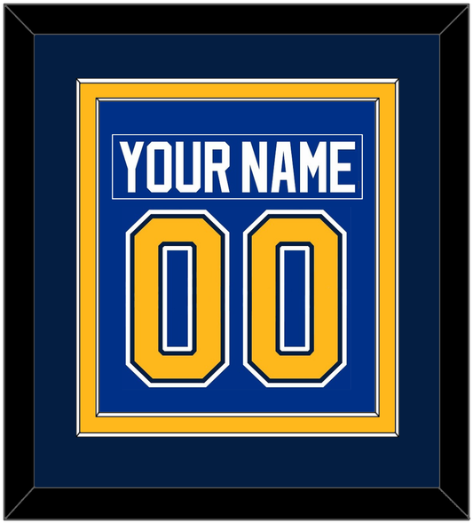 St. Louis Nameplate & Number (Back) Combined - Home Blue (2014-2017) - Signature Tier 4