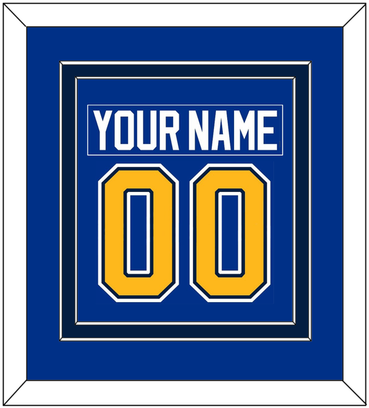 St. Louis Nameplate & Number (Back) Combined - Home Blue (2014-2017) - Signature Tier 5