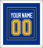 St. Louis Nameplate & Number (Back) Combined - Home Blue (2014-2017) - Double Mat 5