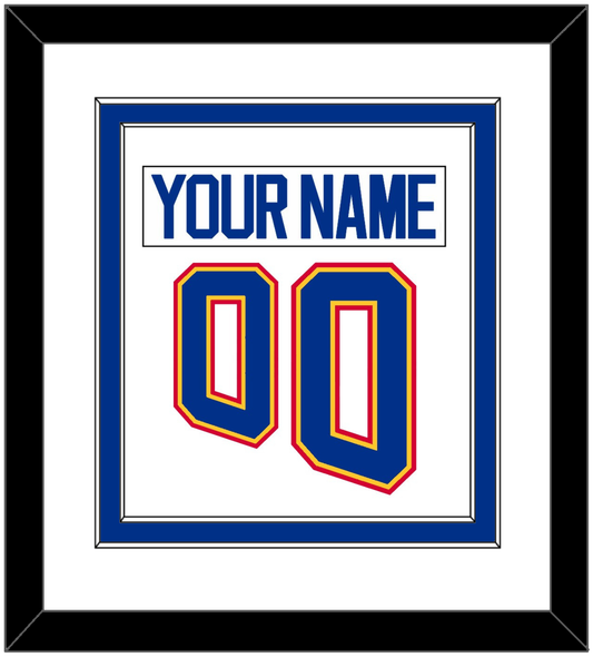 St. Louis Nameplate & Number (Back) Combined - Home White (1995-1998) - Signature Tier 1