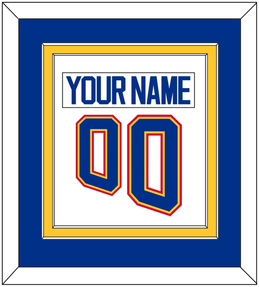 St. Louis Nameplate & Number (Back) Combined - Home White (1995-1998) - Signature Tier 2