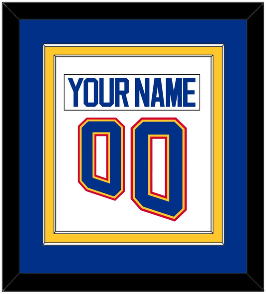 St. Louis Nameplate & Number (Back) Combined - Home White (1995-1998) - Signature Tier 2
