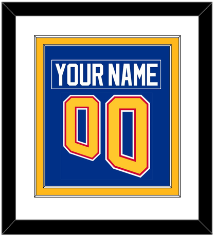 St. Louis Nameplate & Number (Back) Combined - Road Blue (1995-1998) - Signature Tier 1